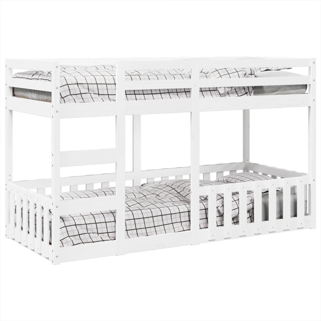 Maison Exclusive - Etagenbett Weiß 90x200 cm Massivholz Kiefer