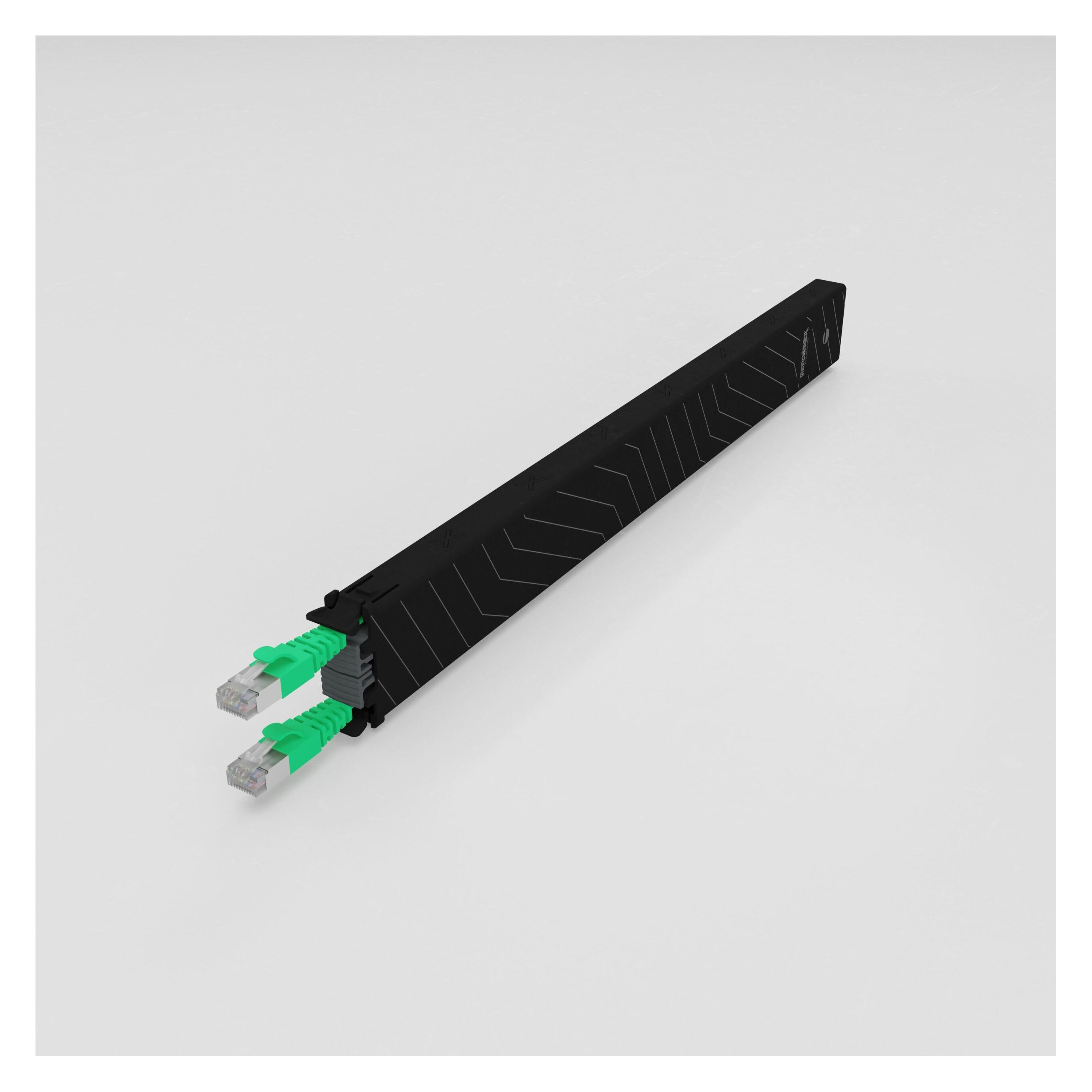 Patchbox one / Cassette / 8RU / Cat 6A, STP, 0.8 m, Grün (U/FTP, CAT6a, 0.80 m) (CONEX8STPGR)