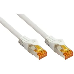 Kabelmeister VARIA Cat 7 RJ45 Patchkabel TPE weiss 25m für Netzwerk (S/FTP, CAT7, 25 m), Netzwerkkabel