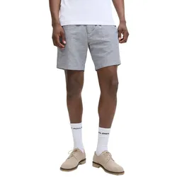 Jack & Jones Herren Chino Short JPSTACE SUMMER LINEN BLEND - Relaxed Fit - 12248627 Faded Denim MELANGE - S