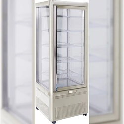KBS Gastrotechnik KBS Panoramavitrine Prisma 401 TNV-PF (silber) mit 5 Rosten, fahrbar