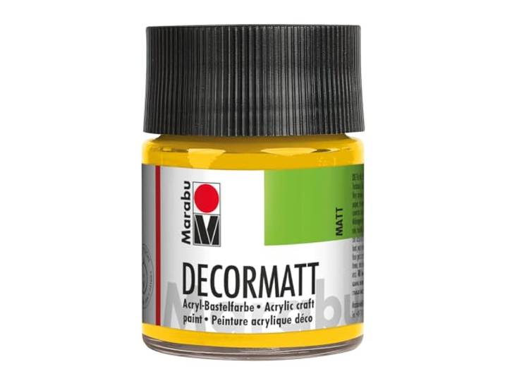 Marabu Acrylverf Decormat , middengeel, 50 ml, in glas