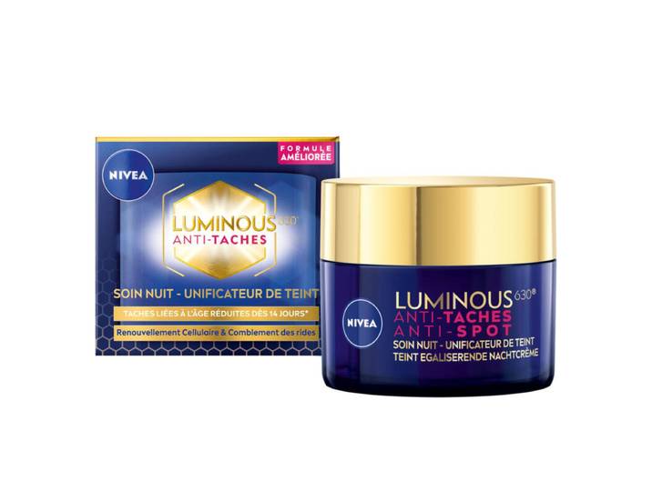 NIVEA Luminous630 Soin de nuit régénérant visage anti-taches brunes 50 ml