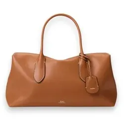 Polo Ralph Lauren für Damen. 428977211001 Bellport Satchel-Tasche aus braunem Leder (OSFA), Lässig