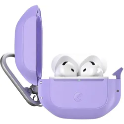Keybudz ElementProof AirPods 4 Case mit Schloss, Wasserdicht (Kopfhörer Hülle), Kopfhörertasche + Schutzhülle, Violett