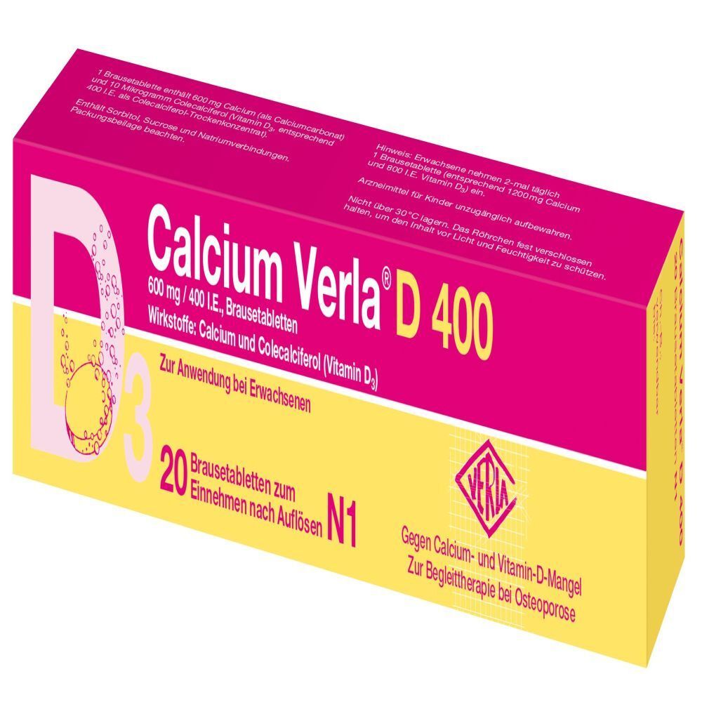 Calcium Verla D 400 Brausetabletten 20 St