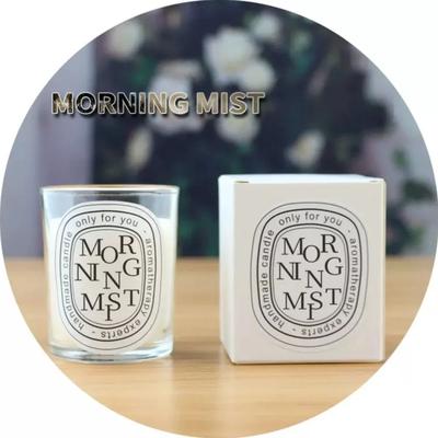 Uplift Treasures Transparent Scented Candle Jar For Home And Wedding Decor morning Mist