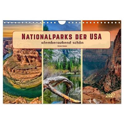 Nationalparks der USA - atemberaubend schön (Wandkalender 2027 DIN A4 quer), CALVENDO Monatskalender