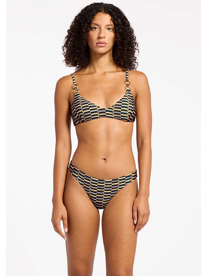 Jets Bikini-Oberteil in Khaki/ Apricot - L