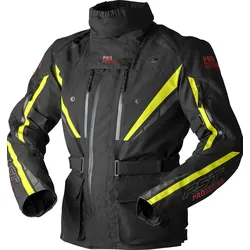 RST Pro Series Paragon D3O, Textiljacke wasserdicht - Schwarz/Neon-Gelb - XXL