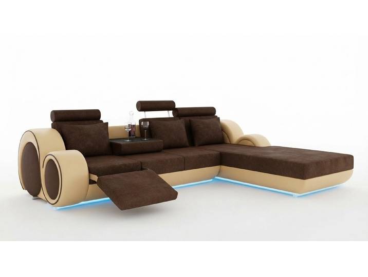 JVmoebel Ecksofa Textilsofa mit USB-Anschlüssen und individueller Maßanfertigung, Made in Europa