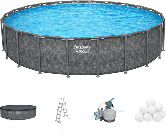 Bestway APX 365 561JZ - Ø671x132 cm - Piscina rotonda per 16-20 Persone