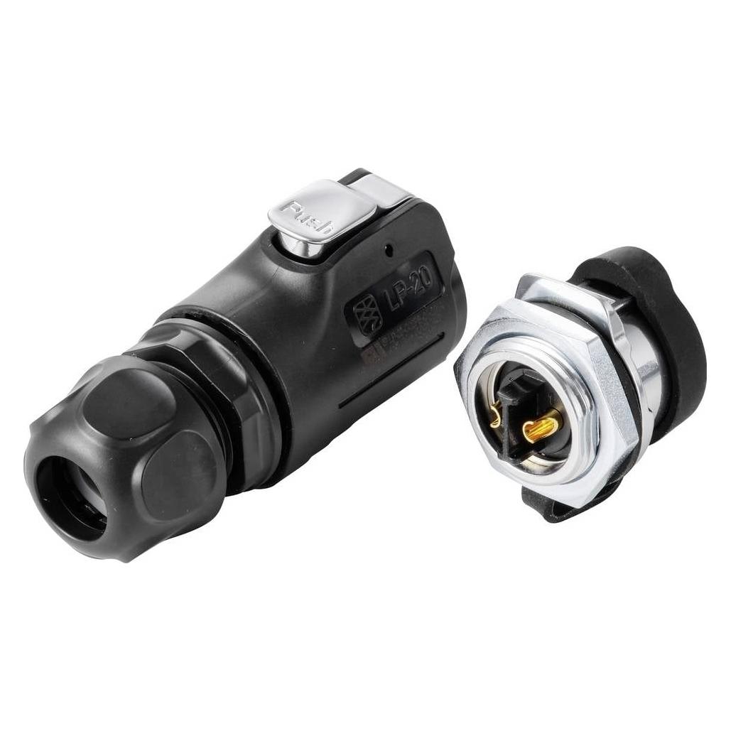 Tru Components TC-15034244 Connector set Waterproof connector Total number of pins: 2 1 pc(s) (TC-15034244)
