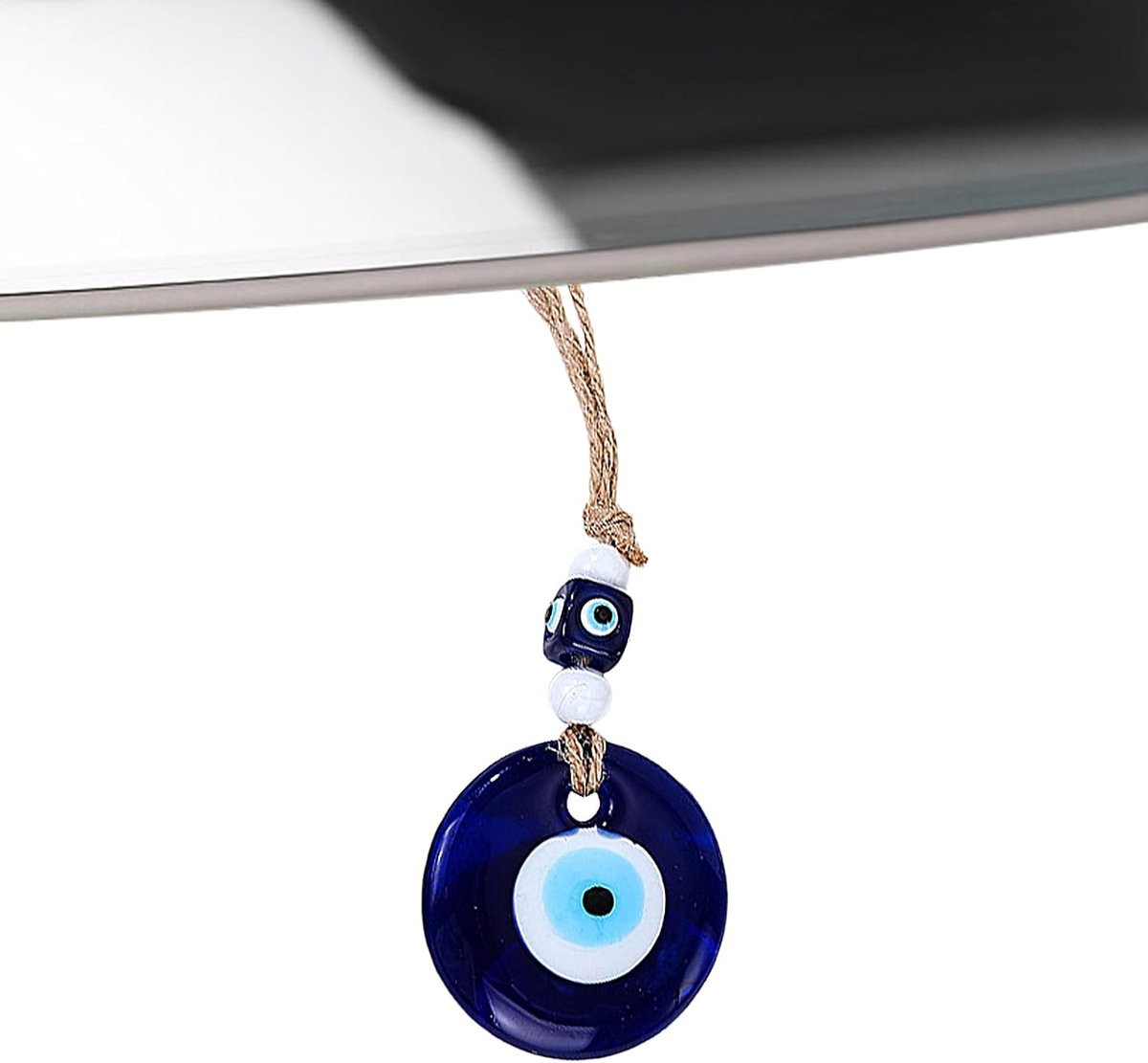 Blauw Boze Oog Hanger Amulet - Handgemaakt Glas - 5 cm