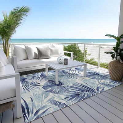 Addison Rugs Machine Washable Indoor/ Outdoor Coastal Palm Chantille Rug