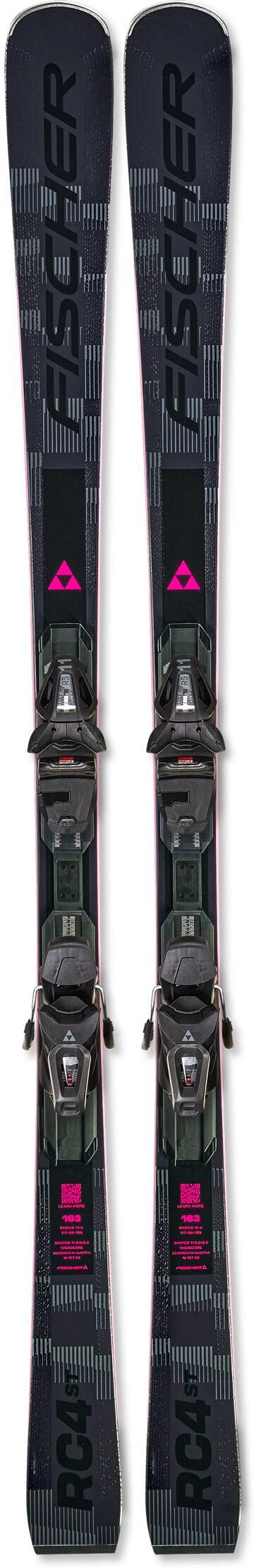 Fischer  - Pack Ski RC4 St Lyt Pr - 163 + RS11 Gw Pr Brake 78 [G] Solid Black Anthracite - Ski
