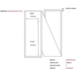 Capture, Etiketten, Ship-label 105 x 251mm