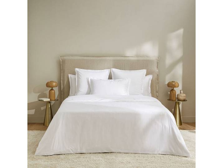 Housse de couette satin colombe 260x240 cm