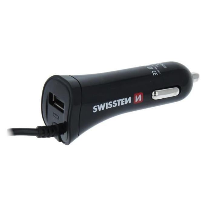 Swissten USB Autoladegerät USB-C und USB 2,4A Power (20111500)