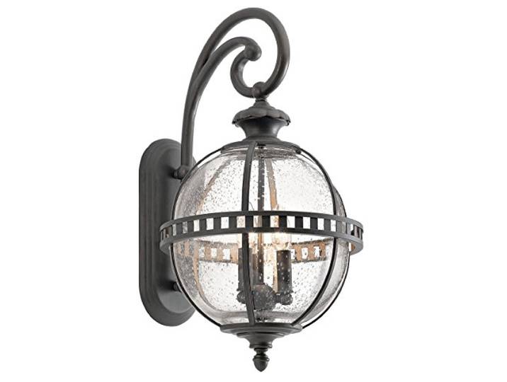 Elstead Halleron - 3 Lichts Buiten Bol Wandlantaarn Lichtgrijs IP44, E14