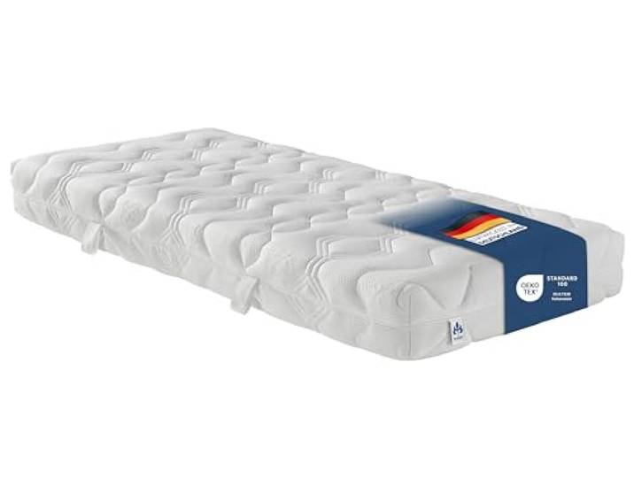 Irisette Lotus Orthopädische 7-Zonen Komfortschaummatratze 140 x 200 cm Härtegrad H4 fest OEKO-TEX STANDARD 100 Deutscher Qualitätsstandard