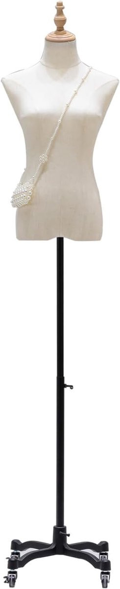 Dames Paspop Wit - Verstelbare Kledingvorm Torso - Hoogte: 130-175 cm