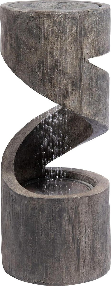Grijs Tuinfontein met verlichting en plantenbak - Decoratieve waterval - Hoogte: 795 cm