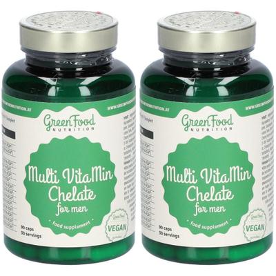 GreenFood Nutrition Multi VitaMin Chelate for men 90cps 2x 2x90 St Kapseln