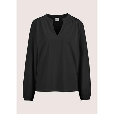 Langarmbluse MADELEINE "Bluse Jerseybluse mit Rundhalsausschnitt", Damen, Gr. 34, schwarz, Obermaterial: 73% Polyamid PA. 27% Elasthan EL., Modern, Blusen, Edle Jerseyware