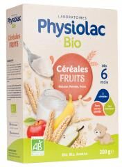 Physiolac Bio Céréales Fruits 200 g - Boîte 200 g