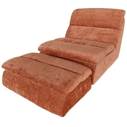 Sessel mit Hocker vakuumiert Maaret ¦ rot ¦ Maße (cm): B: 85 H: 76 T: 104.0