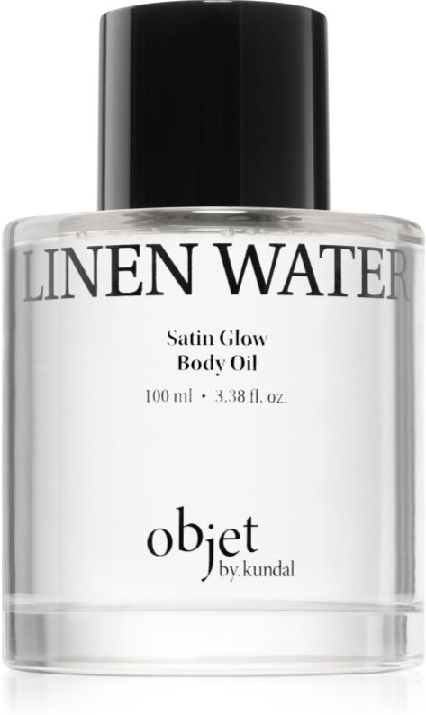 KUNDAL Objet Satin Glow Body Oil huile pour le corps traitante pour une hydratation intense avec parfums Linen Water 100 ml