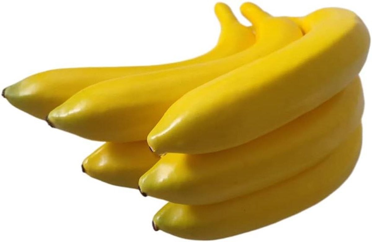 Nepfruit Bananen - 6 stuks kunstmatige gele bananen voor fotografie en decoratie