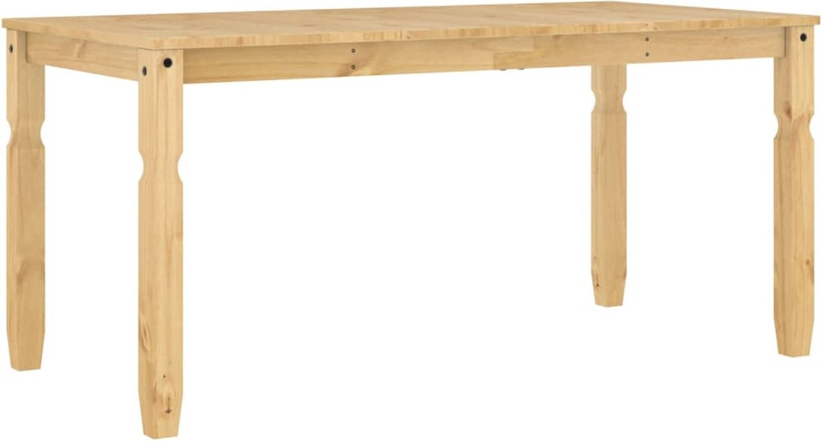 vidaXL Corona Eettafel van massief grenenhout - B/D/H: 160 x 80 x 75 cm