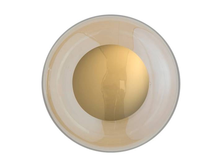 EBB & FLOW Horizon surface Wandleuchte Golden smoke, Ø21 cm