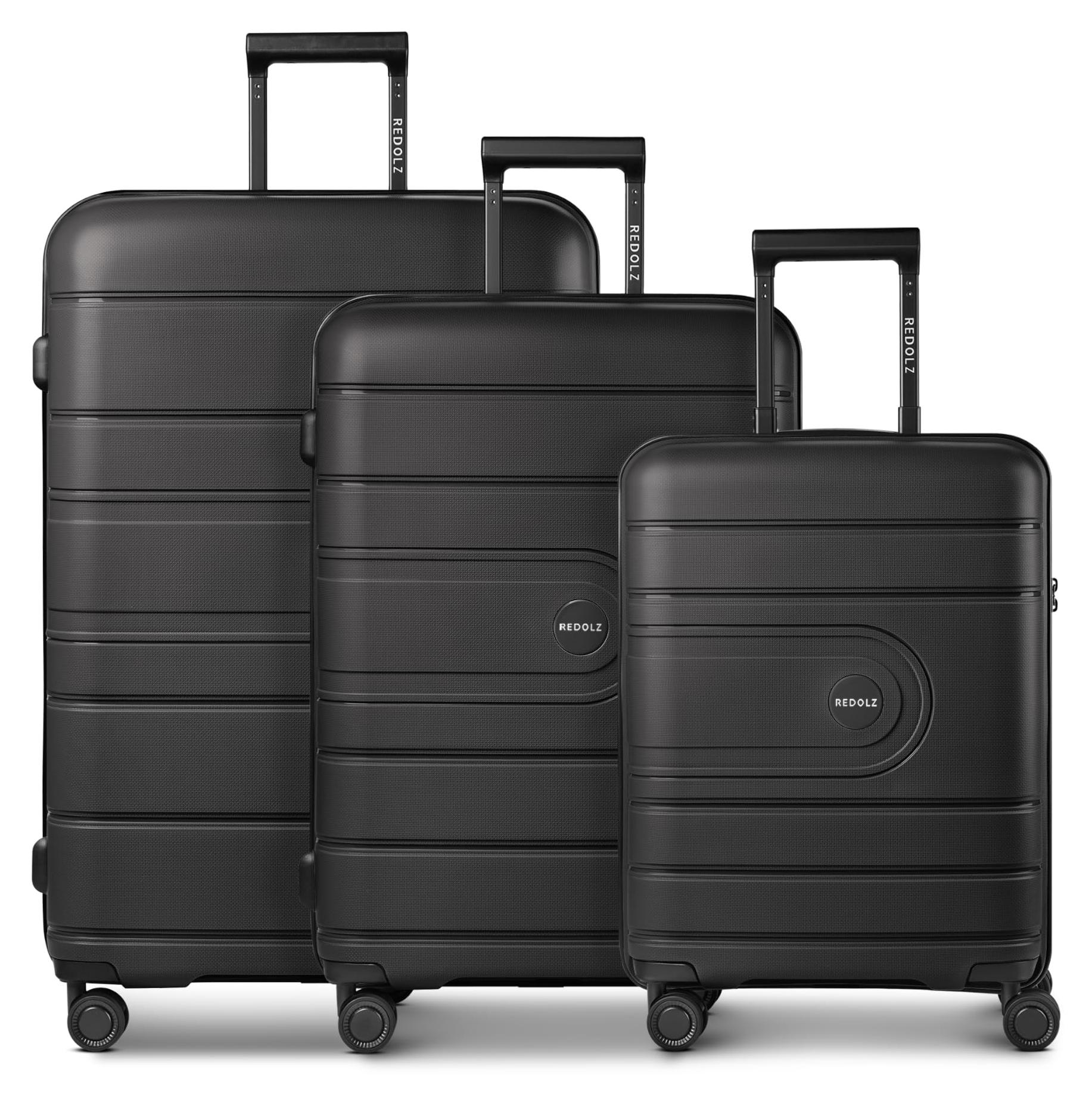 3-teiliges Trolley-Set in Schwarz von 56 cm