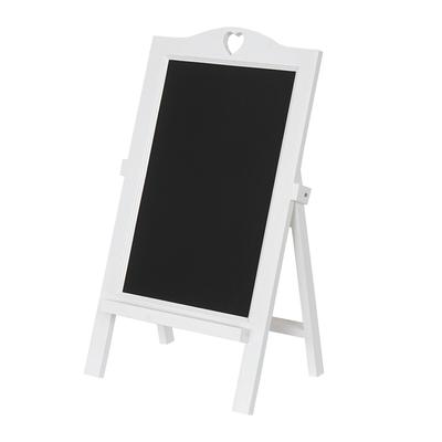 Proregal Werbetafel | HxBxT 66x39x33cm | Weiß lackiert | Aufsteller Kreidetafel Kundenstopper Dekotafel