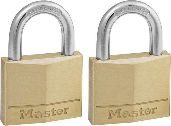 Master Lock 2 Hangsloten 40mm Massief Messing Gelijksluitend
