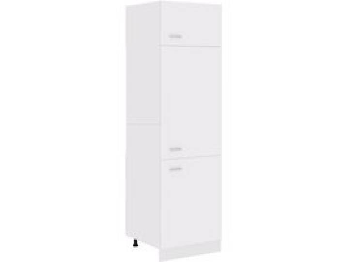 Armoire de réfrigérateur - DUOKON - Blanc - 60x57x207 cm - 3 portes - Aggloméré