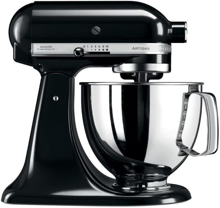 KitchenAid Küchenmaschine "5KSM125SOB", schwarz, B:24cm H:36cm T:37cm, Küchenmaschinen, Küchenmaschine mit kippbarem Motorkopf, Küchenmaschine schwarz Einheitsgröße