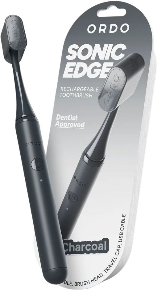 Ordo Cepillo de dientes eléctrico Sonic Edge negro con tecnología sónica y recargable. Negro