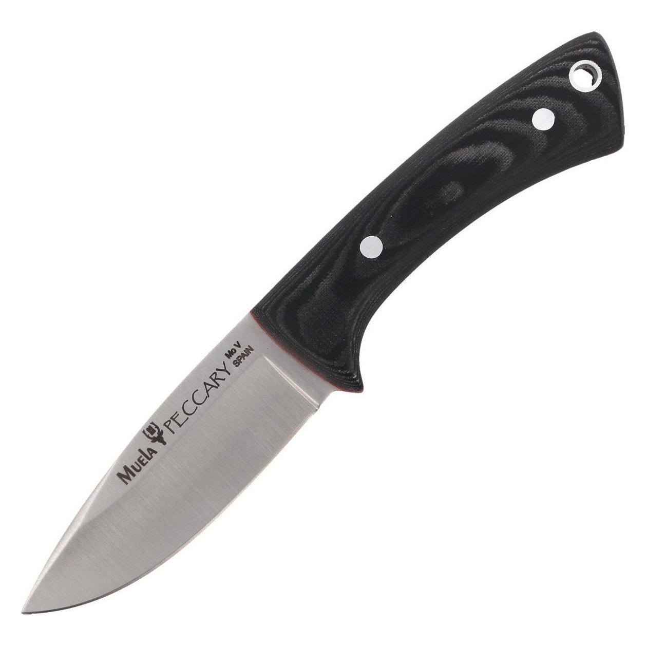 Muela Schwarzes Micarta-Halsmesser, Satin (55104736)