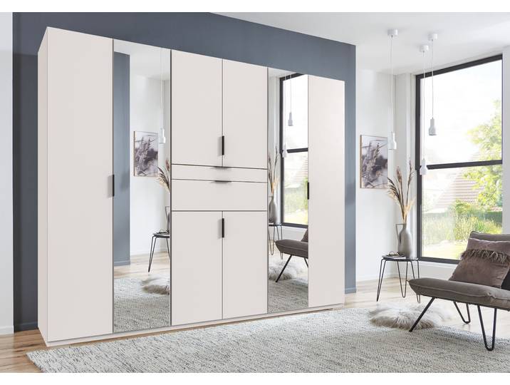 Drehtürenschrank Moldau 270cm Weiß/Weiß