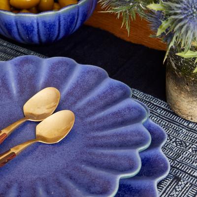 LEMIEUX ET CIE Dhalia 4-Piece Stoneware Dinner Plate Set