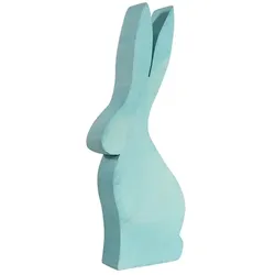Farbiger Holz Hase Pappel Stefan blau 23 cm