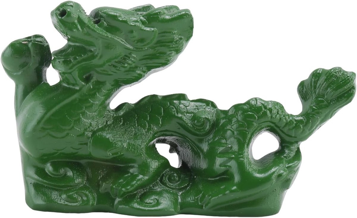 Groen Draken Beeldje voor Chinese Decoratie - Lengte: 10 cm