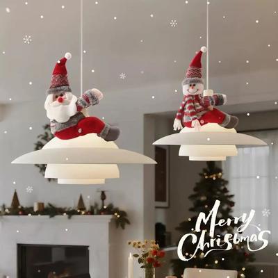 Uplift Treasures Santa Claus Christmas Curtain Window Pendant Light Decoration 2pcs