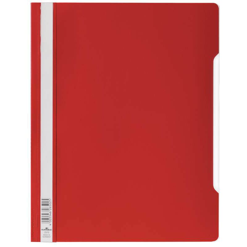 DURABLE 50 Schnellhefter Kunststoff rot DIN A4 überbreit