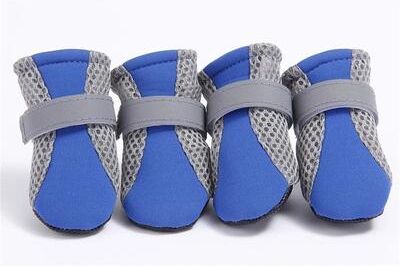 Uplifted Goods Pet Dog Waterproof Boots With Soft Outdoor Bottom blue xl