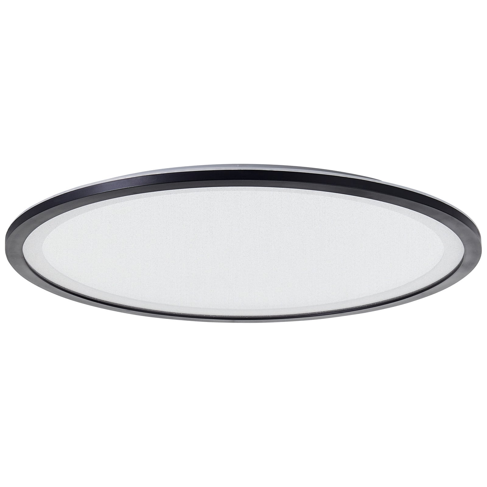 Brilliant Mosako LED plafondlamp zwart met glinsterend effect, dimbaar met afstandsbediening, Ø 50 cm, 38W, 4200 lm